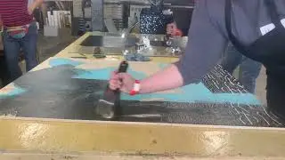 Curious Cattle | A Woodcut Block Inking @BIGINK  [Printmaking]