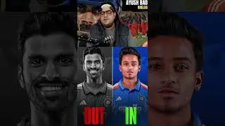 Washington Sundar को वनडे से बाहर निकल दिया 💔 #washingtonsundar #indvsnz #ayushbadoni #cricket
