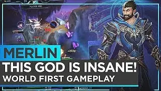 Merlin: WORLD FIRST GAMEPLAY! THE GOD IS INSANE! - Smite