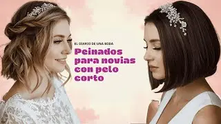 Peinados para novias con cabello corto y accesorios