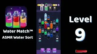 🌊 Water Match Level 9 | Water Match ASMR Water Sort | Go Answer