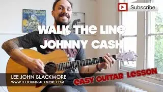 Easy Guitar Lesson | Johnny Cash Walk | The Line (intro with chords)