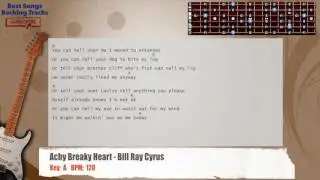 🎸 Achy Breaky Heart - Bill Ray Cyrus LEAD Guitar Backing Track with chords and lyrics