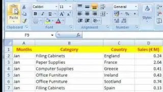 AM 4422 sort using Custom lists Microsoft Excel 2007 ECDL Advanced ITQ3
