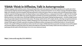 TiDAR: Think in Diffusion, Talk in Autoregression