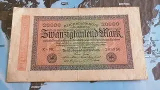 Billete de Alemania, 20000 Marcos, Hermoso Billete A&ntilde;o 1923 😯😯😯🤑🤑😮😮🇧🇪🇧🇪🇧🇪