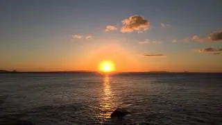 Hyperlapse Sunset at Dolphin Point at Noosa National Park.