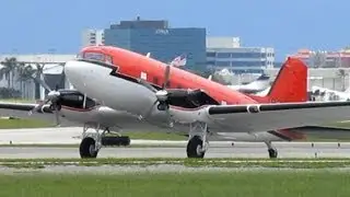 Douglas DC-3 Turbine Engines (BT-67 Basler) Takeoff from KFXE!