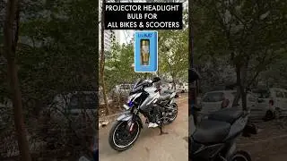 Projector headlight bulb for all bikes & scooters                #ns200 #modification