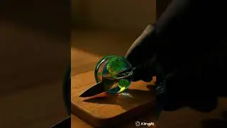 Cutting a Crystal Clear Glass Earth 🌍✨ Extreme Macro ASMR!