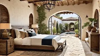 Rustic Mediterranean Style Bedroom with a Courtyard Oasis: Creating Your Dream Retreat