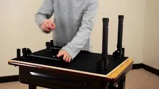 Stand and learn at a custom height with our adjustable tabletop desk!