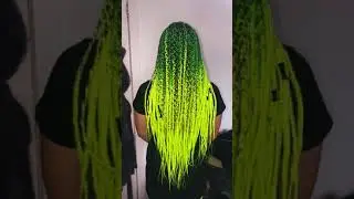 LOVELY LOOKING OMBRE GREEN BRAIDED STYLES NOT LOOKING FLASHY BUT YET GREOGEOUS #shorts #shortsfeed