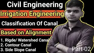 Classification Of Canal (Based on Alignment) 1. watershed/ ridge canal 2. Contour Canal 3. side slop
