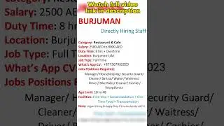 Direct hiring staff 2025 #dubaijob