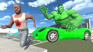 Franklin Found Giant Hulk Car In Indian Bike Driving 3d