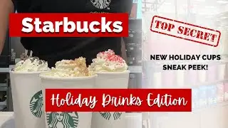 STARBUCKS HOLIDAY DRINKS 2022 | CAFE ASMR & CUP SNEAK PEEK