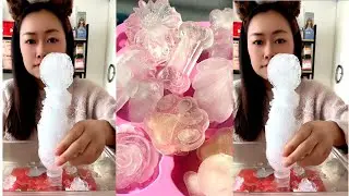ASMR HARD ICE EATING MUKBANG / CLEAR ICE / THIN ICE 