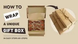 How To Wrap A Gift Box With Wrap Paper Step By Step? DIY Gift Wrapping Ideas by 194 Craft House