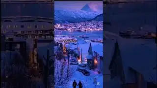 Troms&oslash;, Norway 🌌💚 | When the sky dances#Tromso #Norway #NorthernLights #AdventurousNature