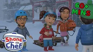 ❄️ 🛷 Izzy Goes Sledging With Her Friends & Other Adventures | Shane the Chef 1 hour | Christmas