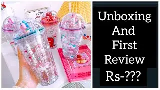 Unboxing Of Unicorn Water Bottle | Unicorn Sipper | Unboxing and first review