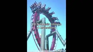 Which UK Coaster Has The Most Inversions #rollercoaster #themepark #shorts