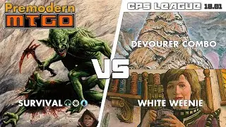 Premodern CPS League 18.01 with Treva Survival- Rnd 5 vs Devourer Pandeburst & Rnd 6 vs White Weenie