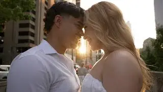 Downtown Chicago Theater & Riverwalk Engagement Session for Kalissa & Brian