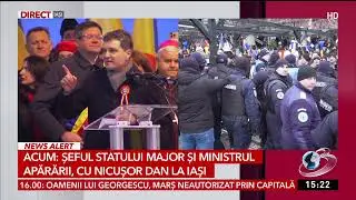 Nicușor Dan, huduit și la Iași de susținătorii AUR și ai Dianei Șoșoacă. „Aveți respectul meu”