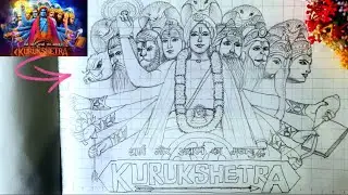 Kurukshetra Drawing Tutorial🔥ll Vishnu ji Dash Avatar Drawing ll Krishna ji Drawing Step By Step ll