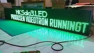Running Text Hijau 40x260cm Wifi Outdoor