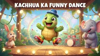 KACHUA SUPERSTAR DANCE! 🐢✨ Funny Animal Song & Hindi Nursery Rhyme for Kids | Cartoon Poem 