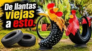 C&oacute;mo hacer gallos con neum&aacute;ticos. ♻️😃