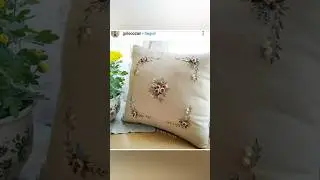 hand embroidery cushion cover design