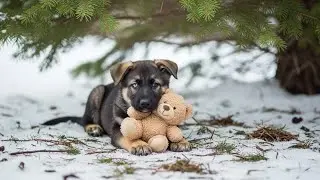 Abandoned German Shepherd Puppy Found in Snow Clinging to Teddy Bear &ndash; A Heartwarming Rescue Story