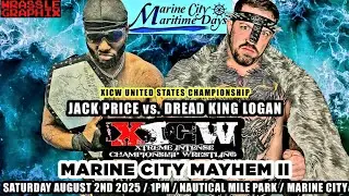 Full Match: DREAD KING LOGAN vs. United States Champion JACK PRICE (XICW Marine City Mayhem II)