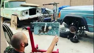 230 Tornado Engine Block is now Painted - Duplicolor Pontiac Blue Metallic