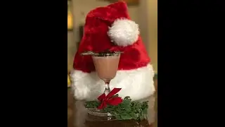 Making a Christmas drink, the Mistletoe Kiss.