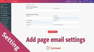 Add page email setting config Laravel 10 | HR System