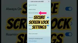 How to setup Secure Screen Lock seting in Android phone📱? #shortsfeed #shorts #trending #viralshorts