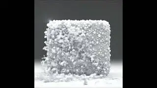 Oddly Satisfying: Crystalline Cube Crumbles into a Pile #cgi #simulation #animation #relaxing