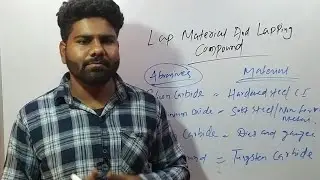 Lap Material And Lapping Compound | Lapping And Honning Lecture - 4 | Lapping Abrasive  And Uses ||