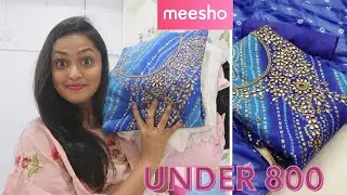MEESHO DRESS MATERIAL HAUL | BEST QUALITY DRESS MATERIAL| UNDER 800 | HUGE MEESHO HAUL 2021