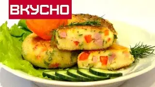 СЫРНИКИ   С ВЕТЧИНОЙ И ЗЕЛЕНЬЮ  /   Cheese cakes with ham and green
