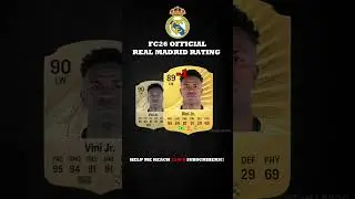 FIFA 26 | OFFICIAL REAL MADRID PLAYER RATINGS IN FC 26! 😱🔥 #eafc #realmadrid #mbappe #g&uuml;ler #laliga