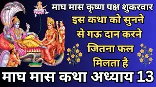 माघ मास कृष्ण पक्ष शुकरवार, इस कथा को सुनने से गऊ दान करने जितना फल मिलता है, माघ मास कथा अध्याय 13