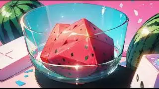 Summertime Groove: Indie Rock Jam with a Watermelon Slice 🍉🎸 #IndieRockSounds #SummerVibes