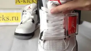 Authentic Air Jordan 4 White Cement, *A-kicks.ru* Free shipping