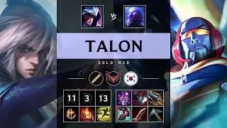 Talon Mid vs Ryze - KR Grandmaster Patch 25.20